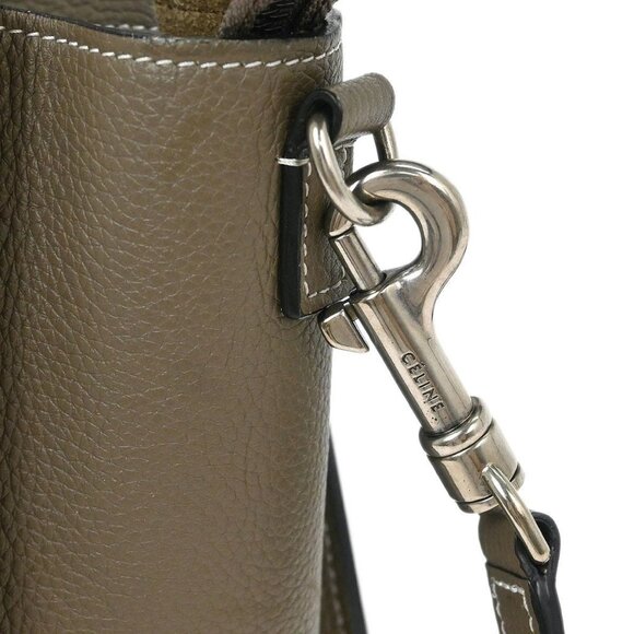 Celine Brown Leather Nano Luggage Tote Handbag S-AT-4116 S-BG-4146 116040 - Picture 6 of 10